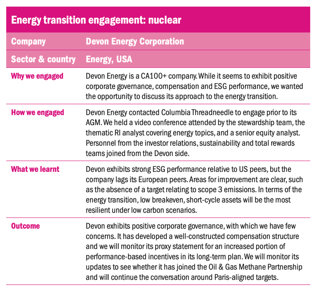 Energy transition engagement nuclear